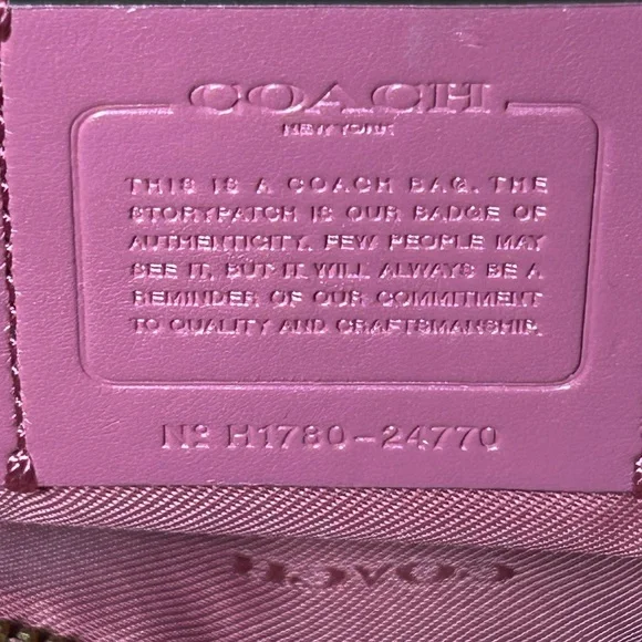 Coach Scout Hobo Rose Pebbled Leather Crossbody Bag w/Charm 15” x 10” x 2.5” - Picture 11 of 17